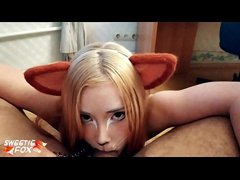 ❤️ Kitsune engole a piça e o esperma na boca ❤❌ Porno duro em nós ❌❤